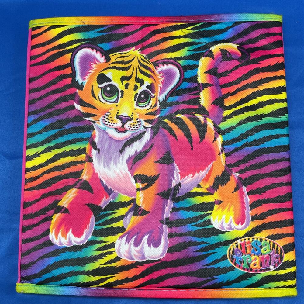 Lisa Frank Art Collapsable Fabric Storage Bin